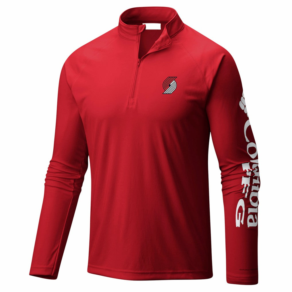 Portland Trail Blazers PFG Terminal Tackle Quarter-Zip Top - Red | Columbia online