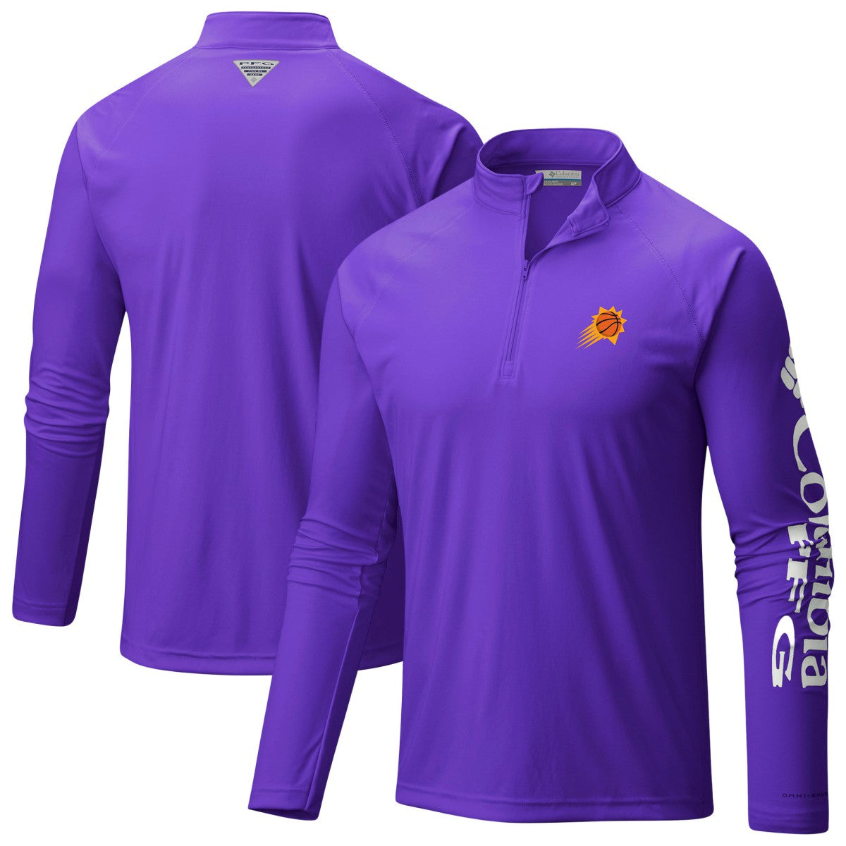 Phoenix Suns PFG Terminal Tackle Quarter-Zip Top - Purple | Columbia on sale