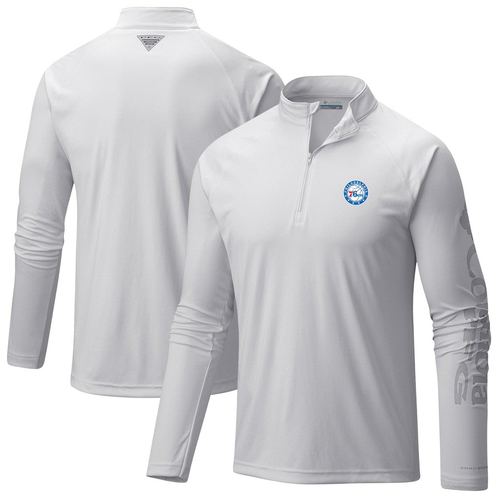 Philadelphia 76ers PFG Terminal Tackle Quarter-Zip Top - White | Columbia cheap