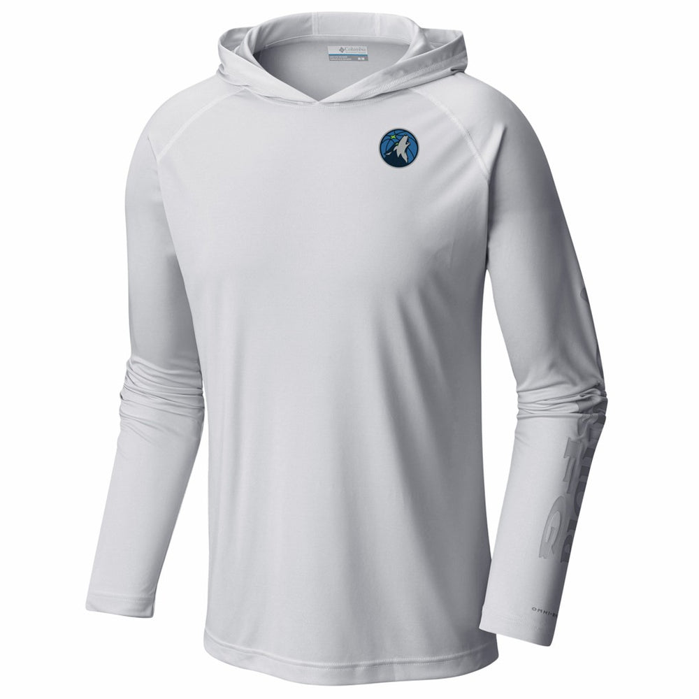 Minnesota Timberwolves PFG Super Terminal Tackle Hoodie - White | Columbia on sale