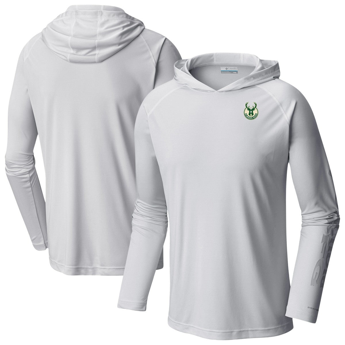 Milwaukee Bucks PFG Super Terminal Tackle Hoodie - White | Columbia sale