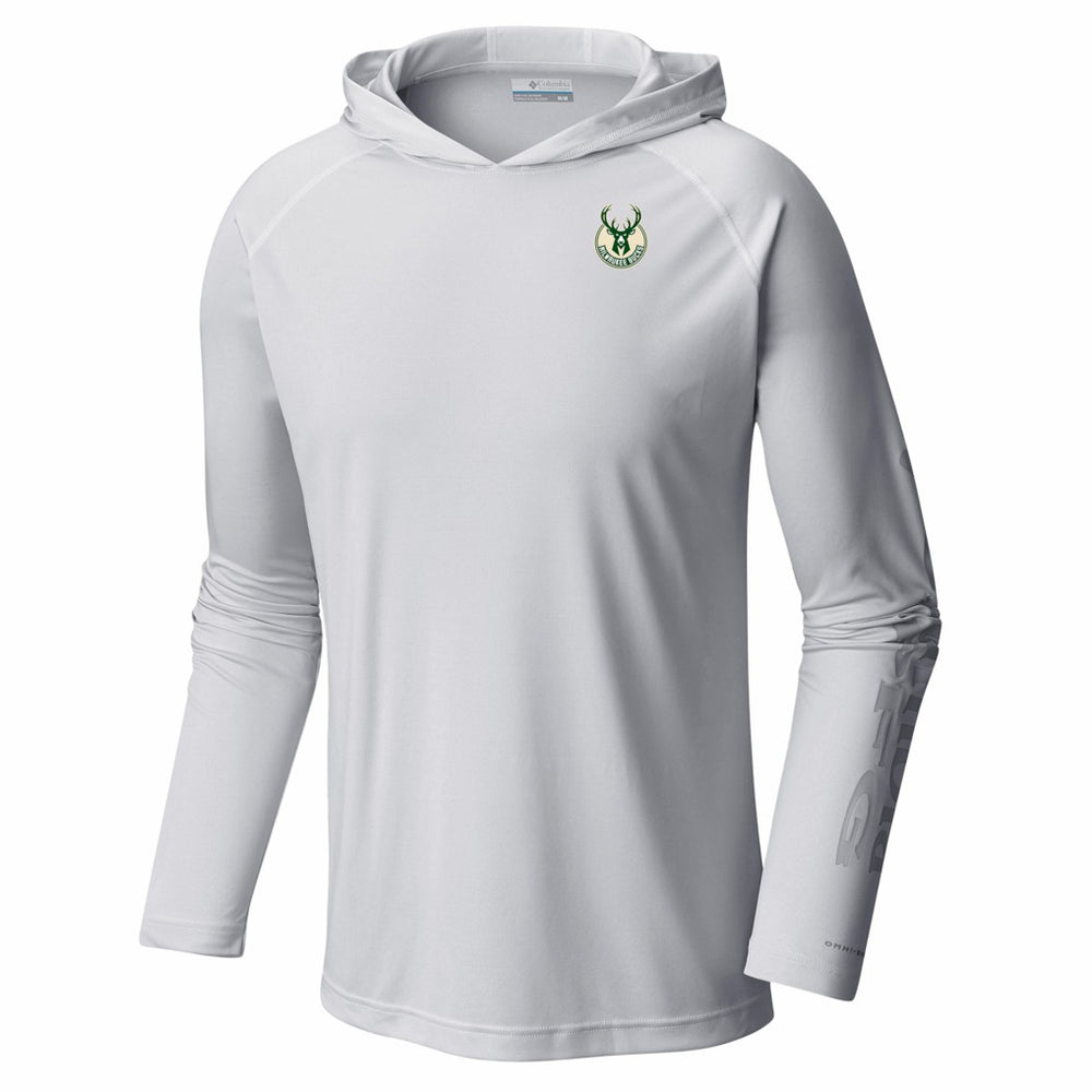 Milwaukee Bucks PFG Super Terminal Tackle Hoodie - White | Columbia sale