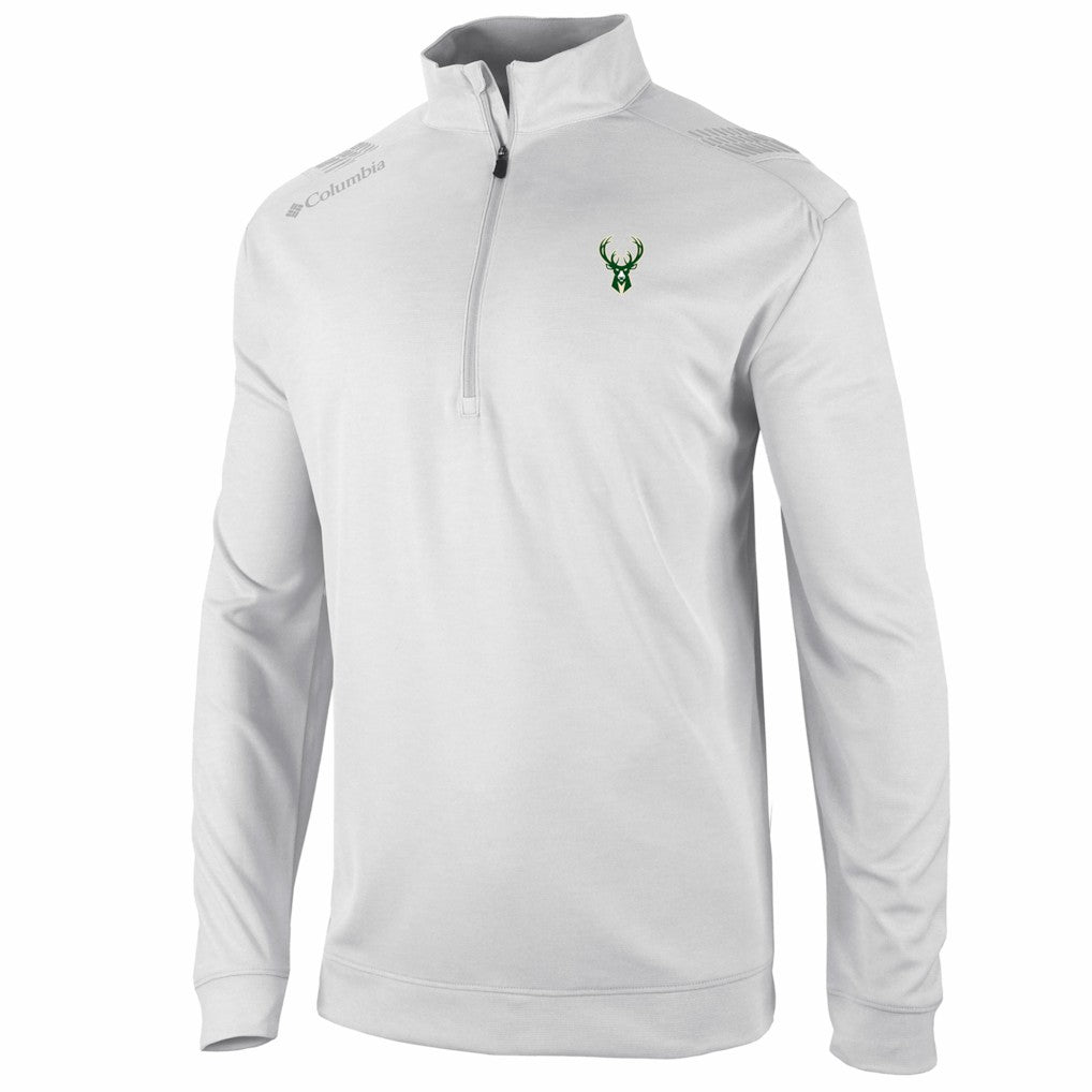 Milwaukee Bucks Oakland Downs Omni-Wick Quarter-Zip Top - White | Columbia discount