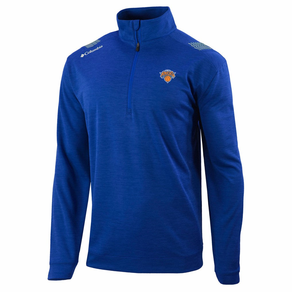 New York Knicks Oakland Downs Omni-Wick Quarter-Zip Top - Blue | Columbia sale