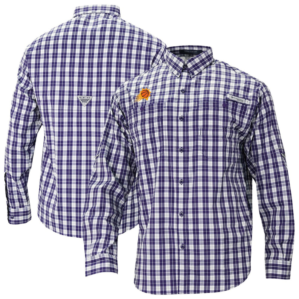 Phoenix Suns Super Tamiami Omni-Shade Long Sleeve Button-Down Shirt - Purple | Columbia sale
