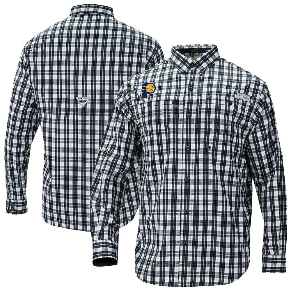 Indiana Pacers Super Tamiami Omni-Shade Long Sleeve Button-Down Shirt - Navy | Columbia discount