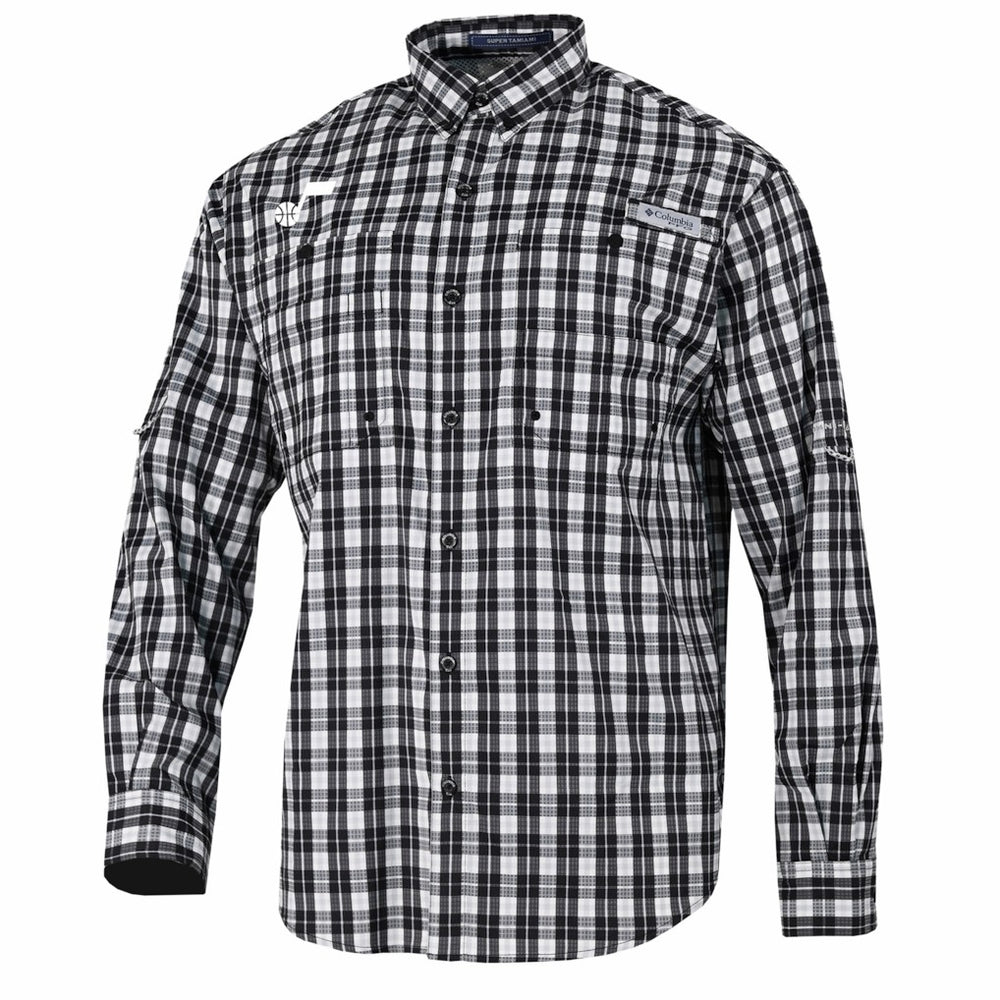 Utah Jazz Super Tamiami Omni-Shade Long Sleeve Button-Down Shirt - Black | Columbia sale