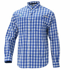 Philadelphia 76ers Super Tamiami Omni-Shade Long Sleeve Button-Down Shirt - Blue | Columbia for sale