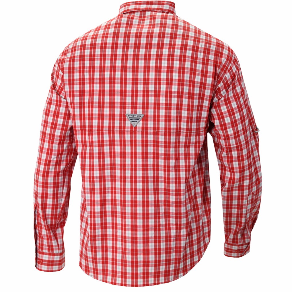 New Orleans Pelicans Super Tamiami Omni-Shade Long Sleeve Button-Down Shirt - Red | Columbia outlet