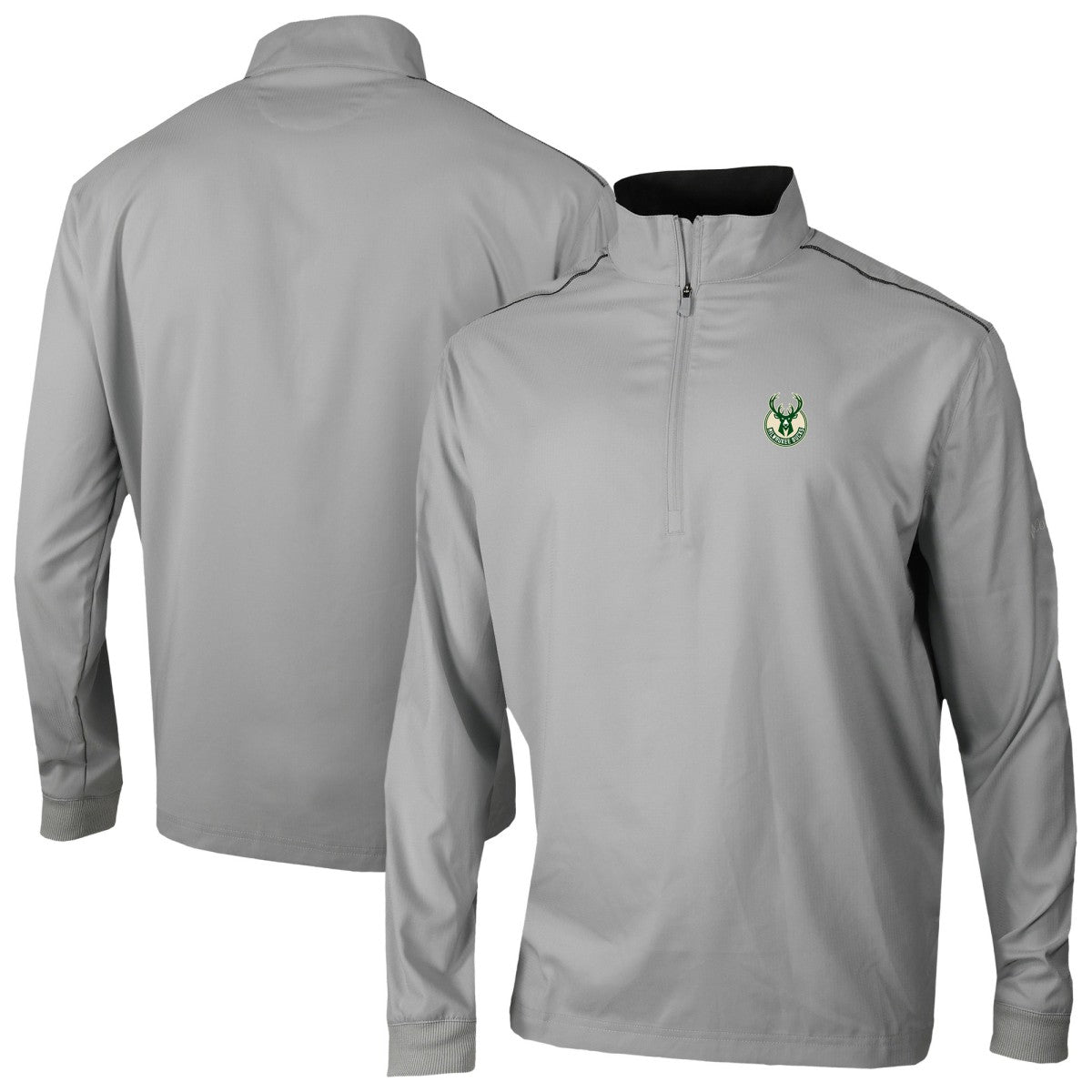 Milwaukee Bucks Omni-Wick Bogey's Paradise Quarter-Zip Top - Gray | Columbia for sale