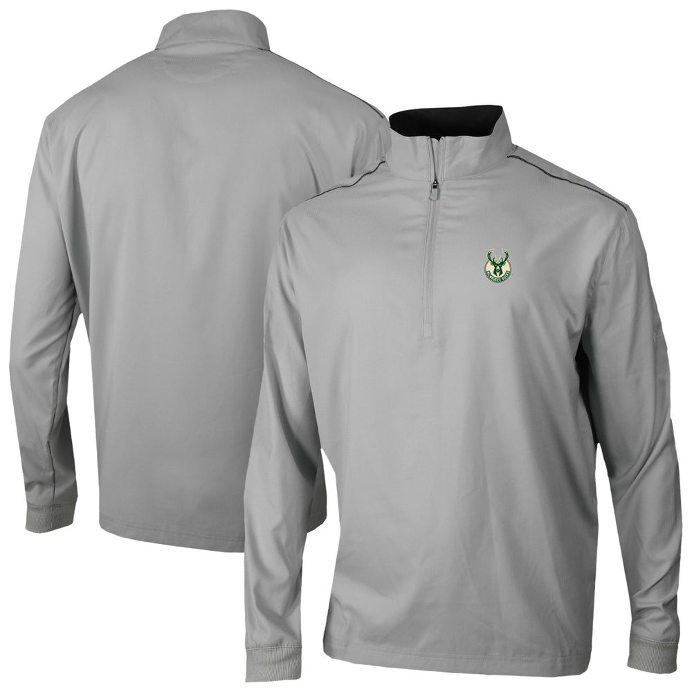 Milwaukee Bucks Omni-Wick Bogey's Paradise Quarter-Zip Top - Gray | Columbia for sale
