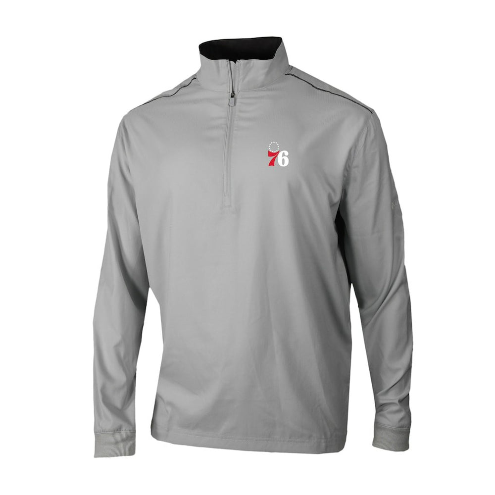 Philadelphia 76ers Omni-Wick Bogey's Paradise Quarter-Zip Top - Gray | Columbia on sale