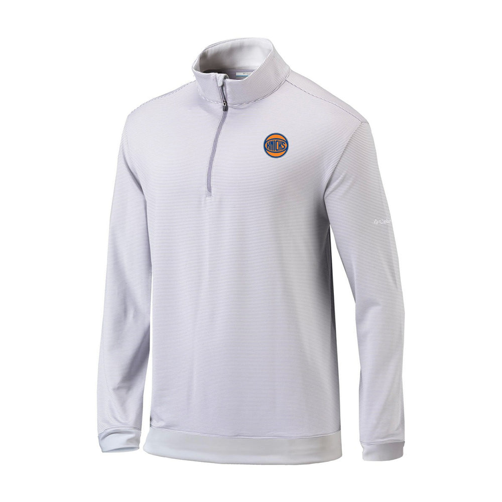 New York Knicks Omni-Wick Even Lie Quarter-Zip Top - Gray/White | Columbia on sale