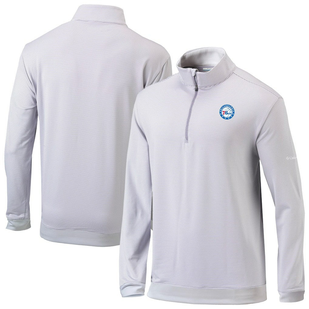 Philadelphia 76ers Omni-Wick Even Lie Quarter-Zip Top - Gray/White | Columbia outlet