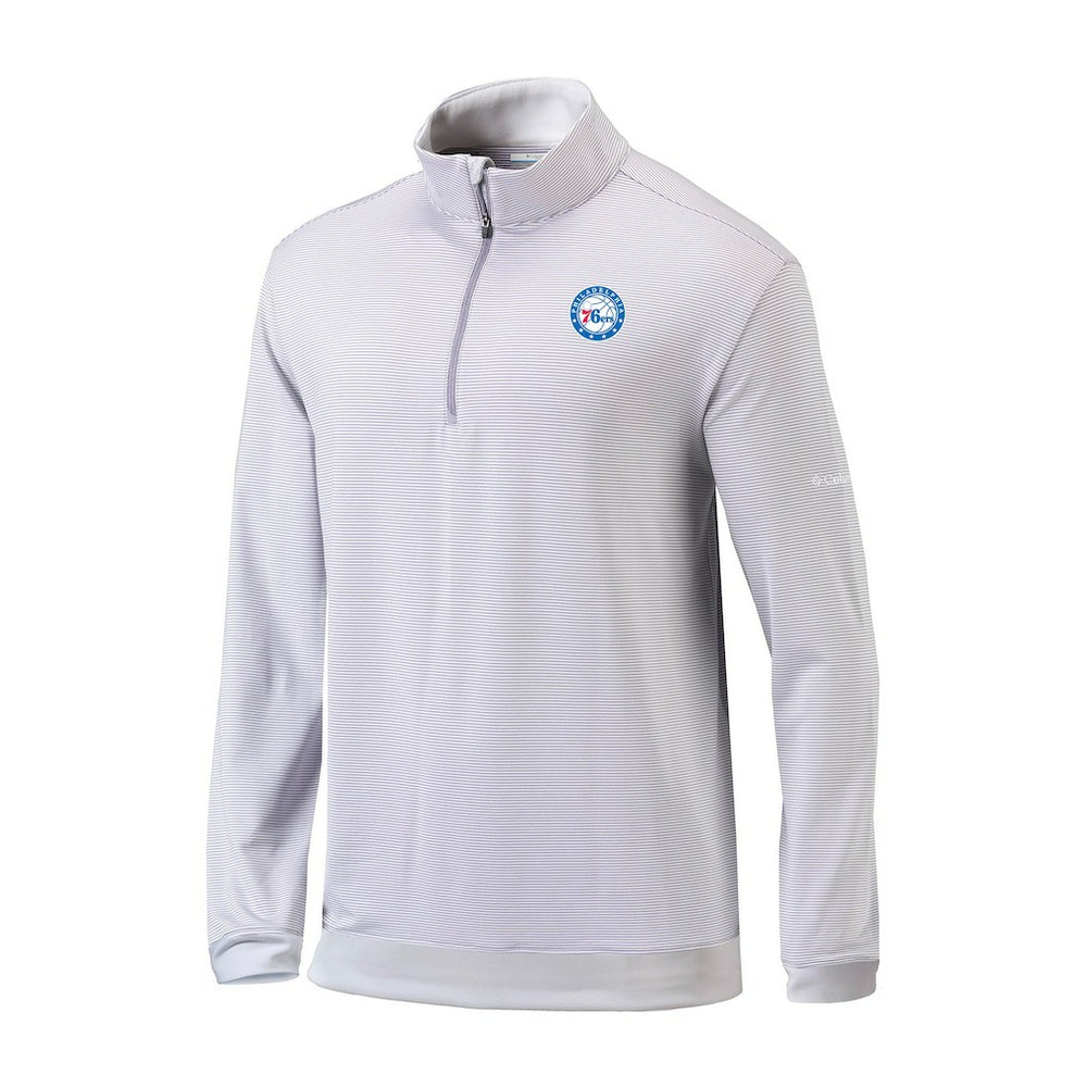 Philadelphia 76ers Omni-Wick Even Lie Quarter-Zip Top - Gray/White | Columbia outlet