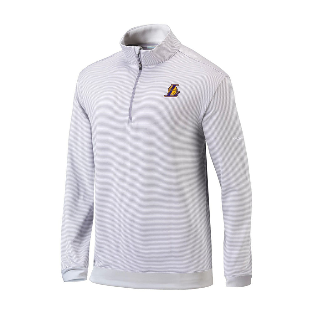 Los Angeles Lakers Omni-Wick Even Lie Quarter-Zip Top - Gray/White | Columbia outlet
