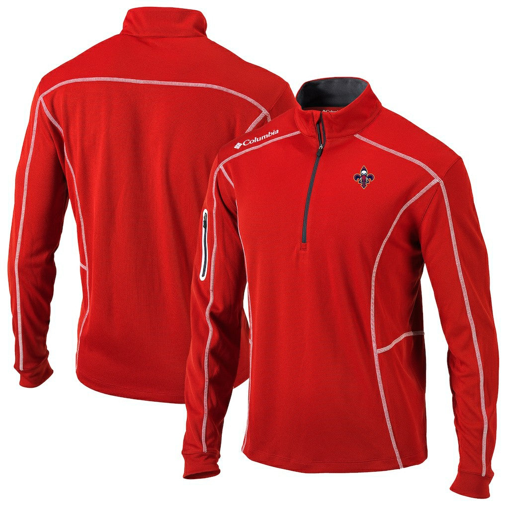 New Orleans Pelicans Omni-Wick Shotgun Quarter-Zip Jacket - Red | Columbia for sale
