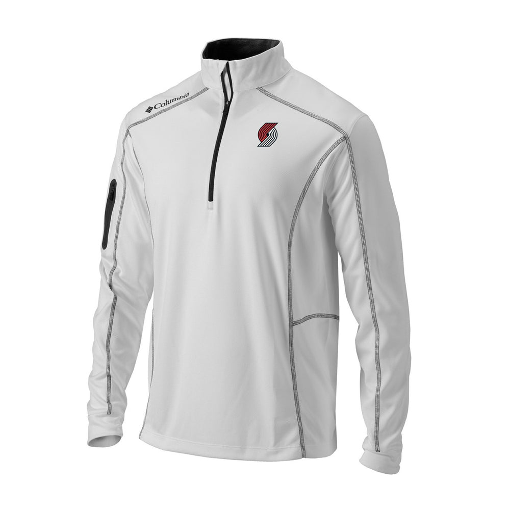Portland Trail Blazers Omni-Wick Shotgun Quarter-Zip Jacket - White | Columbia online