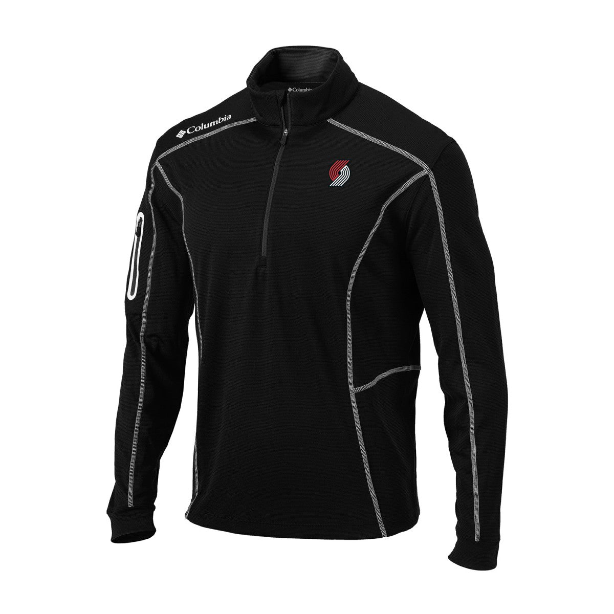 Portland Trail Blazers Omni-Wick Shotgun Quarter-Zip Jacket - Black | Columbia online