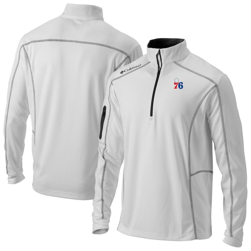 Philadelphia 76ers Omni-Wick Shotgun Quarter-Zip Jacket - White | Columbia outlet