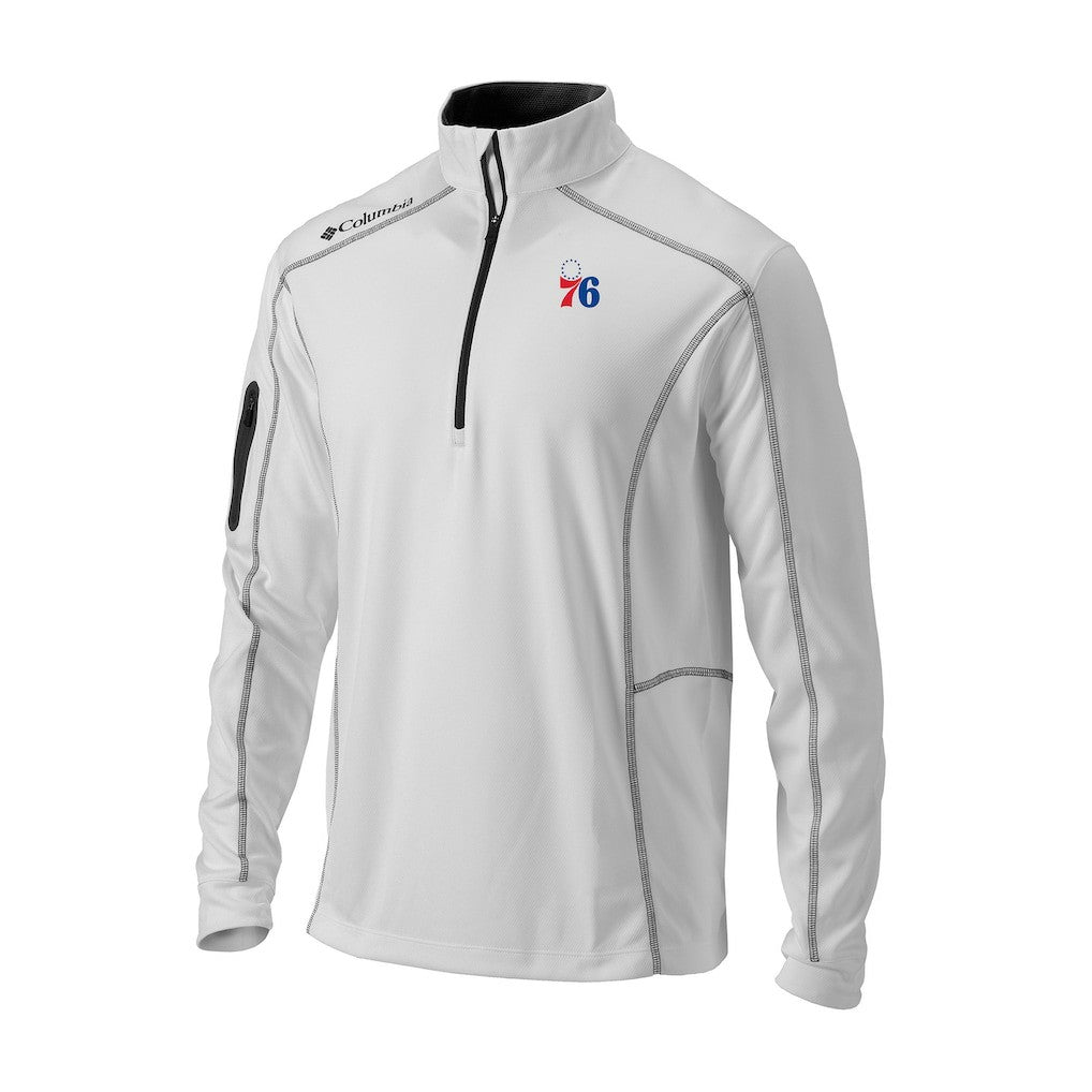 Philadelphia 76ers Omni-Wick Shotgun Quarter-Zip Jacket - White | Columbia outlet