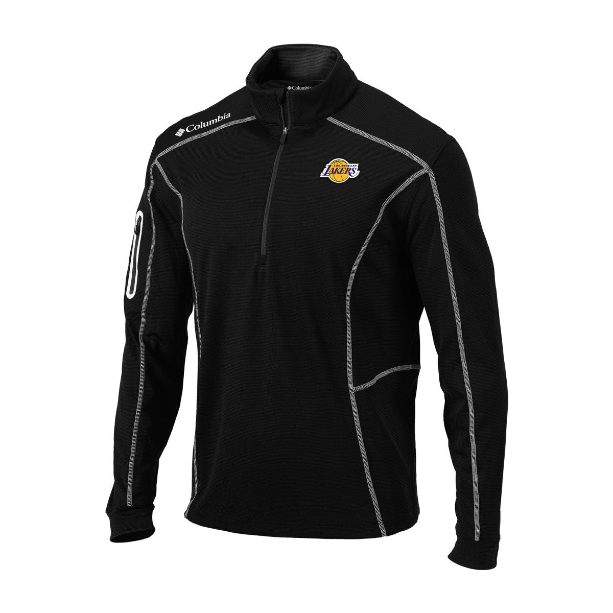 Los Angeles Lakers Omni-Wick Shotgun Quarter-Zip Jacket - Black | Columbia outlet