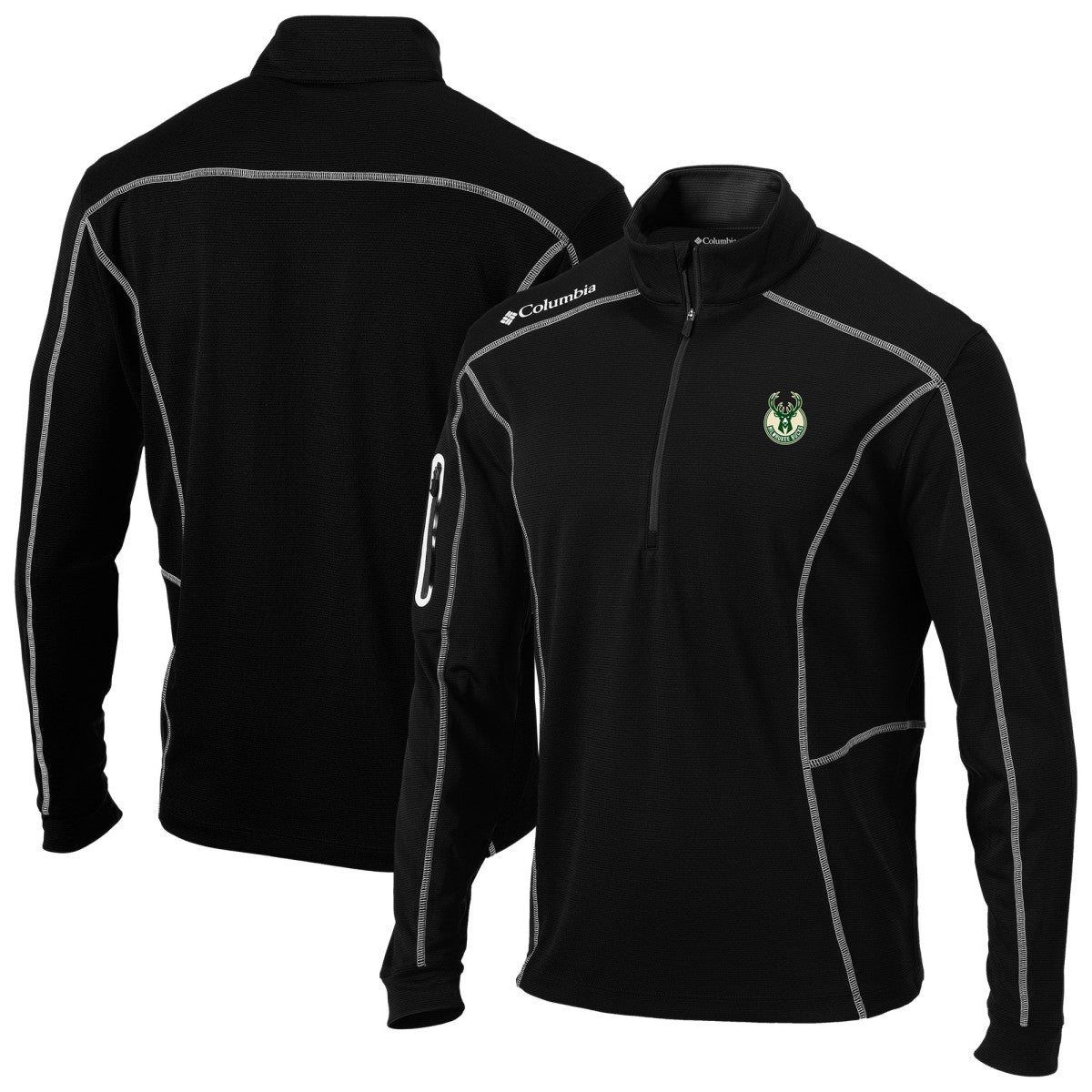 Milwaukee Bucks Omni-Wick Shotgun Quarter-Zip Jacket - Black | Columbia online