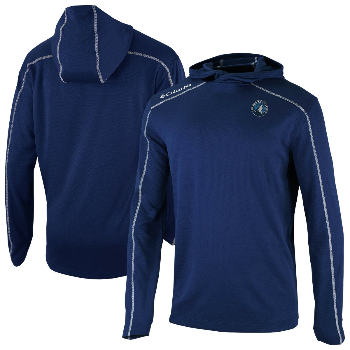 Minnesota Timberwolves Omni-Wick Shotgun Pullover Hoodie - Navy | Columbia on sale