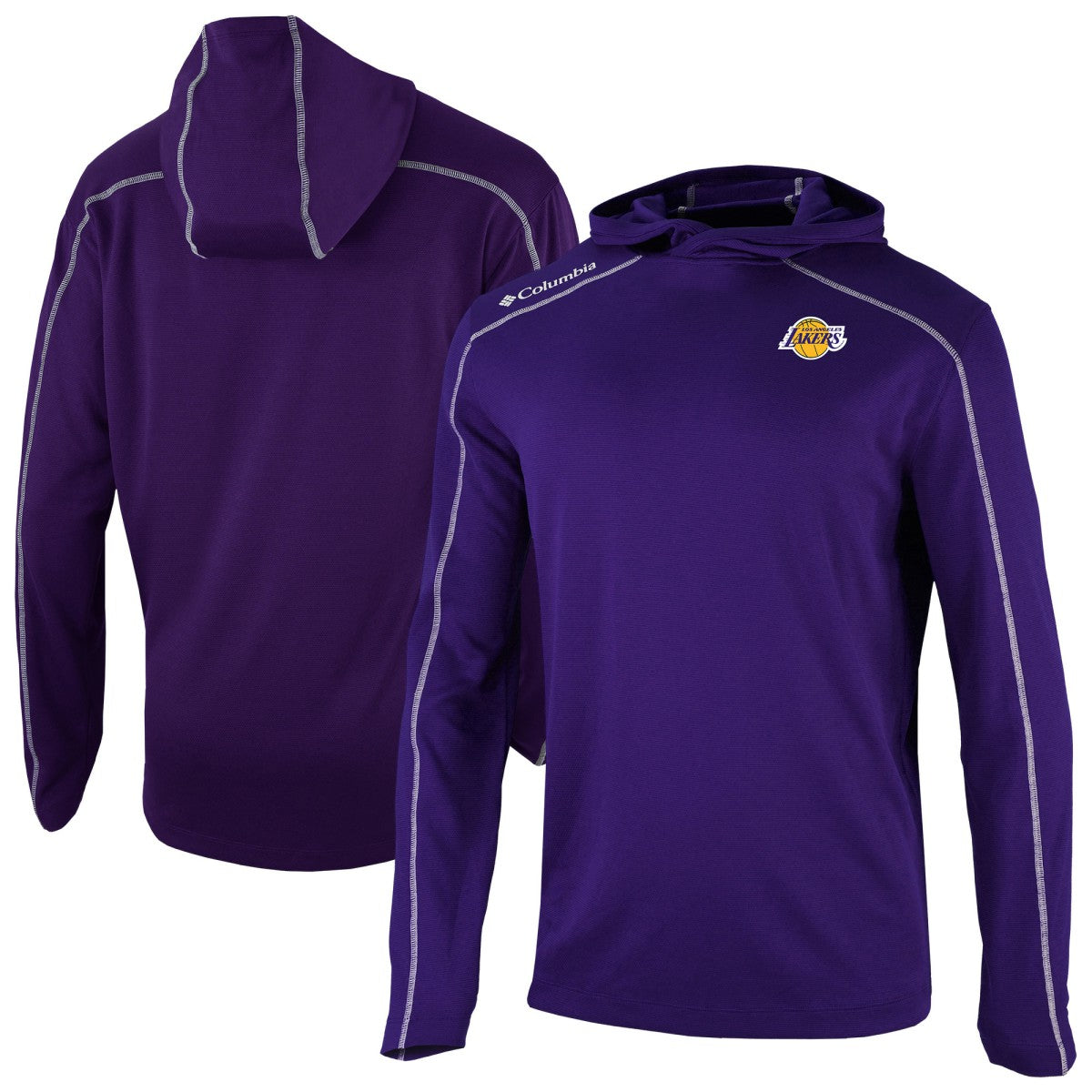 Los Angeles Lakers Omni-Wick Shotgun Pullover Hoodie - Purple | Columbia on sale