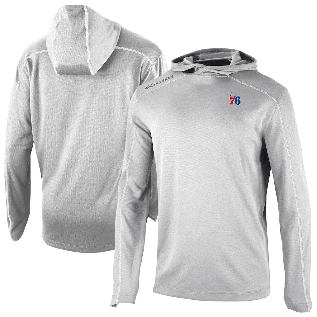 Philadelphia 76ers Omni-Wick Shotgun Pullover Hoodie - Gray | Columbia for sale