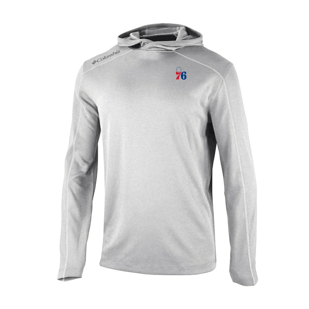 Philadelphia 76ers Omni-Wick Shotgun Pullover Hoodie - Gray | Columbia for sale