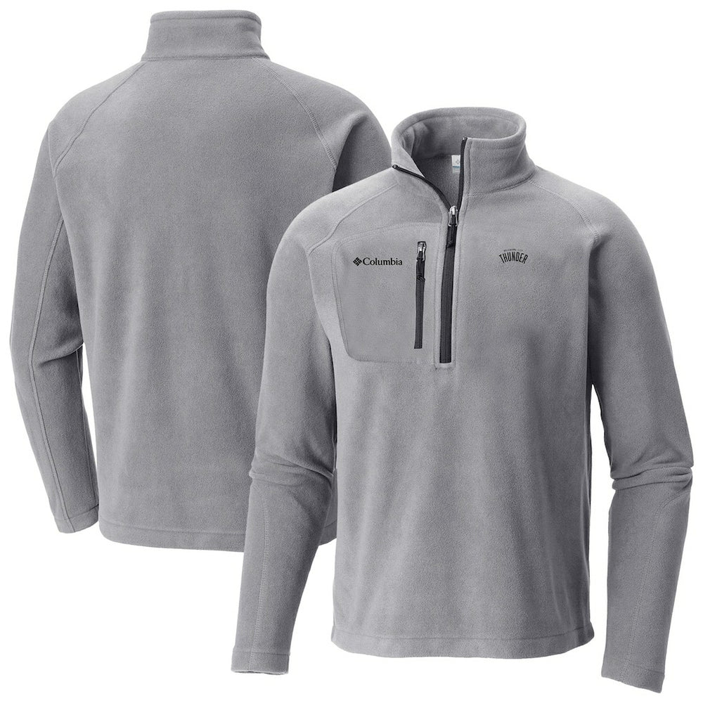 Oklahoma City Thunder Fast Trek III Half-Zip Fleece Pullover - Gray | Columbia sale