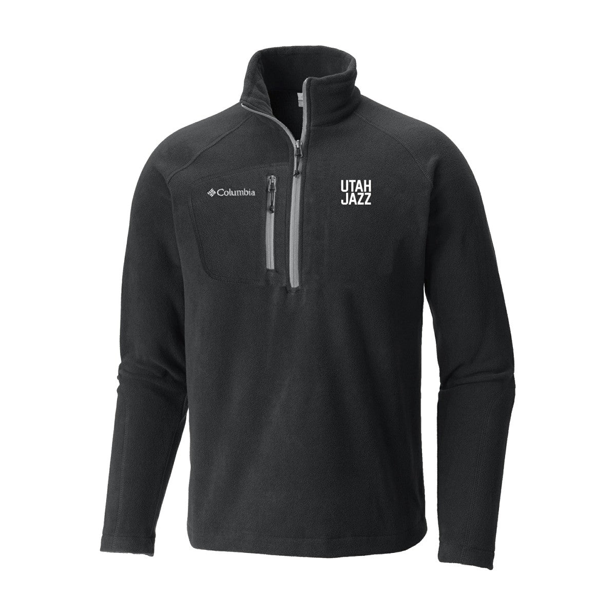 Utah Jazz Fast Trek III Half-Zip Fleece Pullover - Black | Columbia for sale