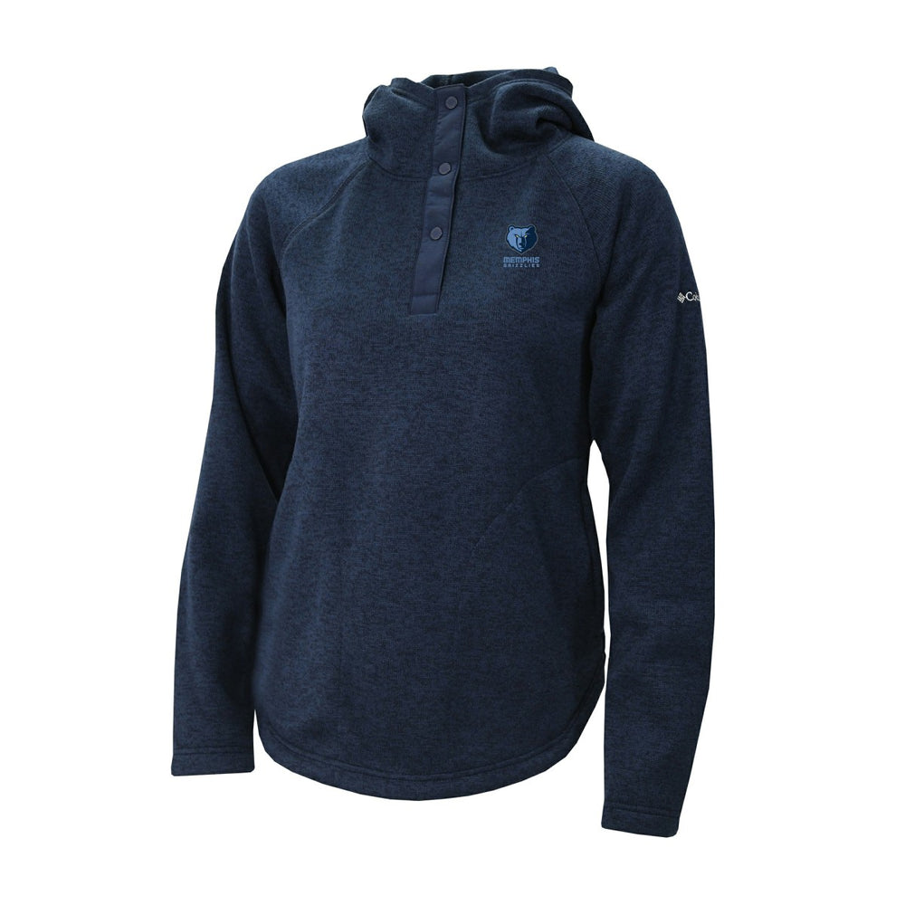 Memphis Grizzlies Women's Sweater Weather Quarter-Snap Hoodie - Navy | Columbia discount
