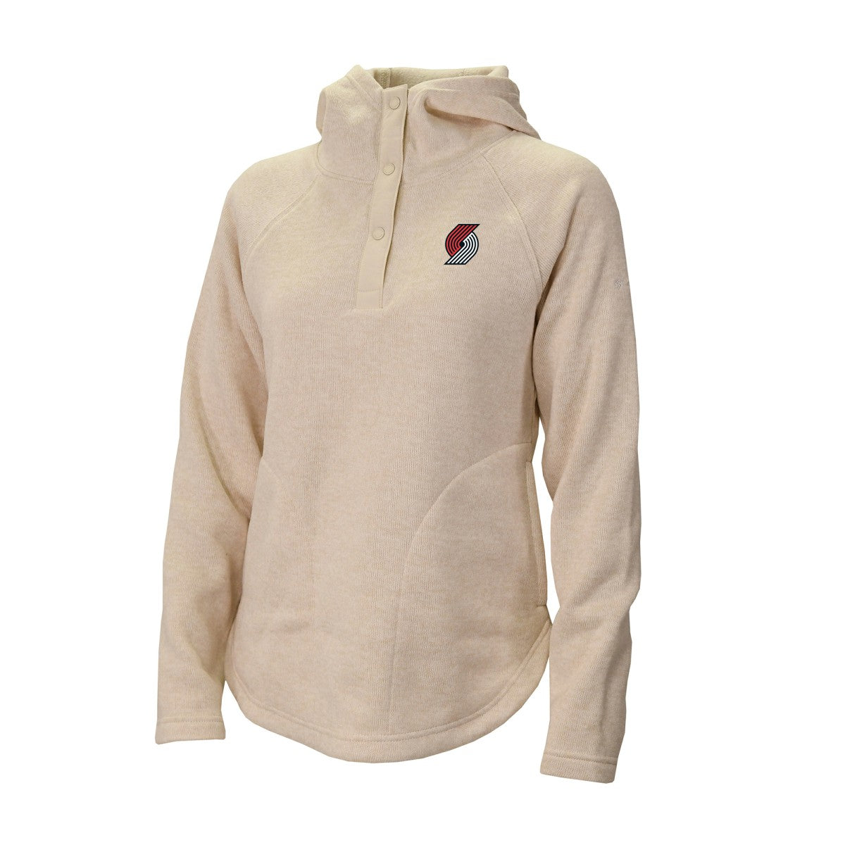 Portland Trail Blazers Women's Sweater Weather Quarter-Snap Hoodie - Cream | Columbia cheap