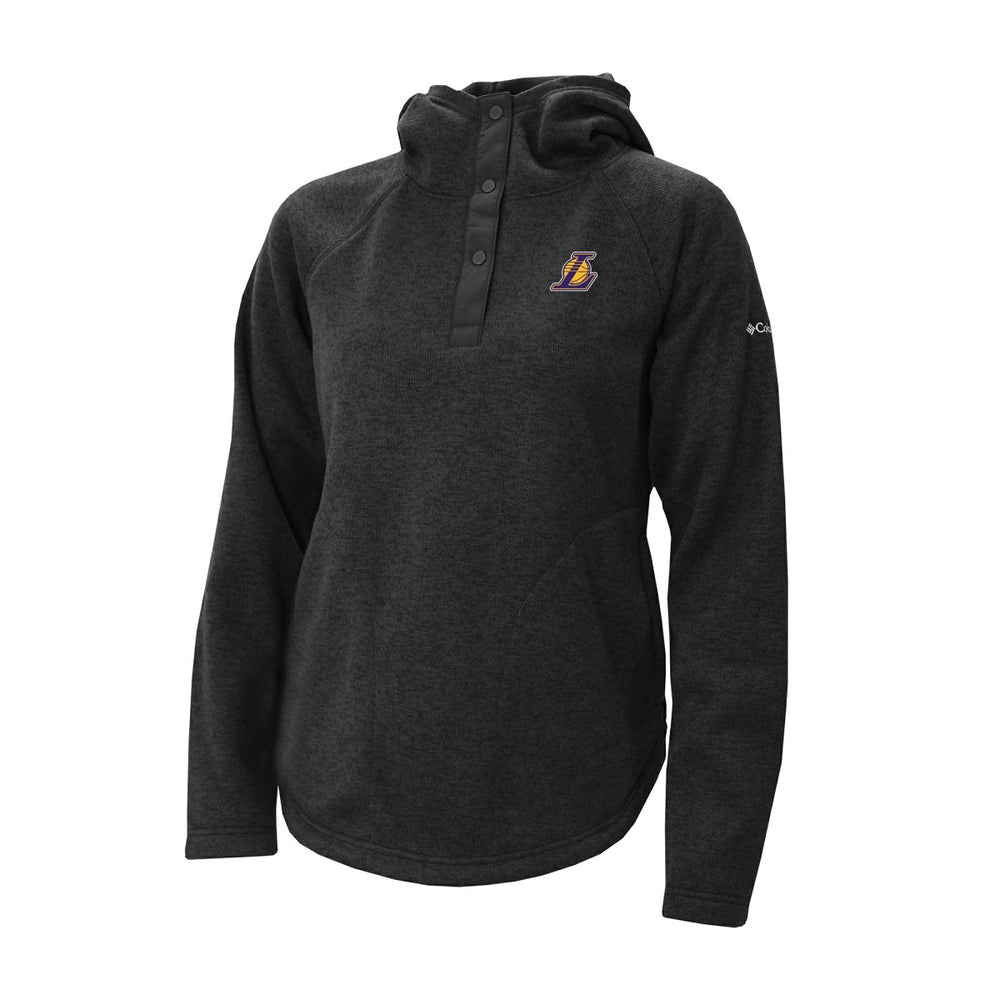 Los Angeles Lakers Women's Sweater Weather Quarter-Snap Hoodie - Black | Columbia on sale