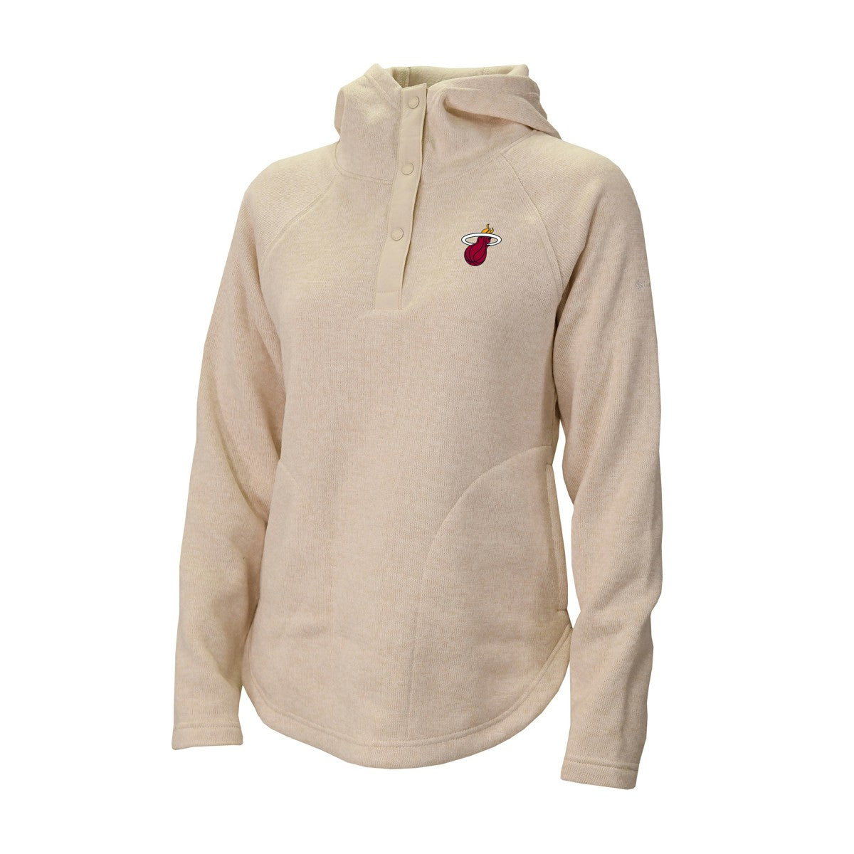 Miami Heat Women's Sweater Weather Quarter-Snap Hoodie - Cream | Columbia cheap