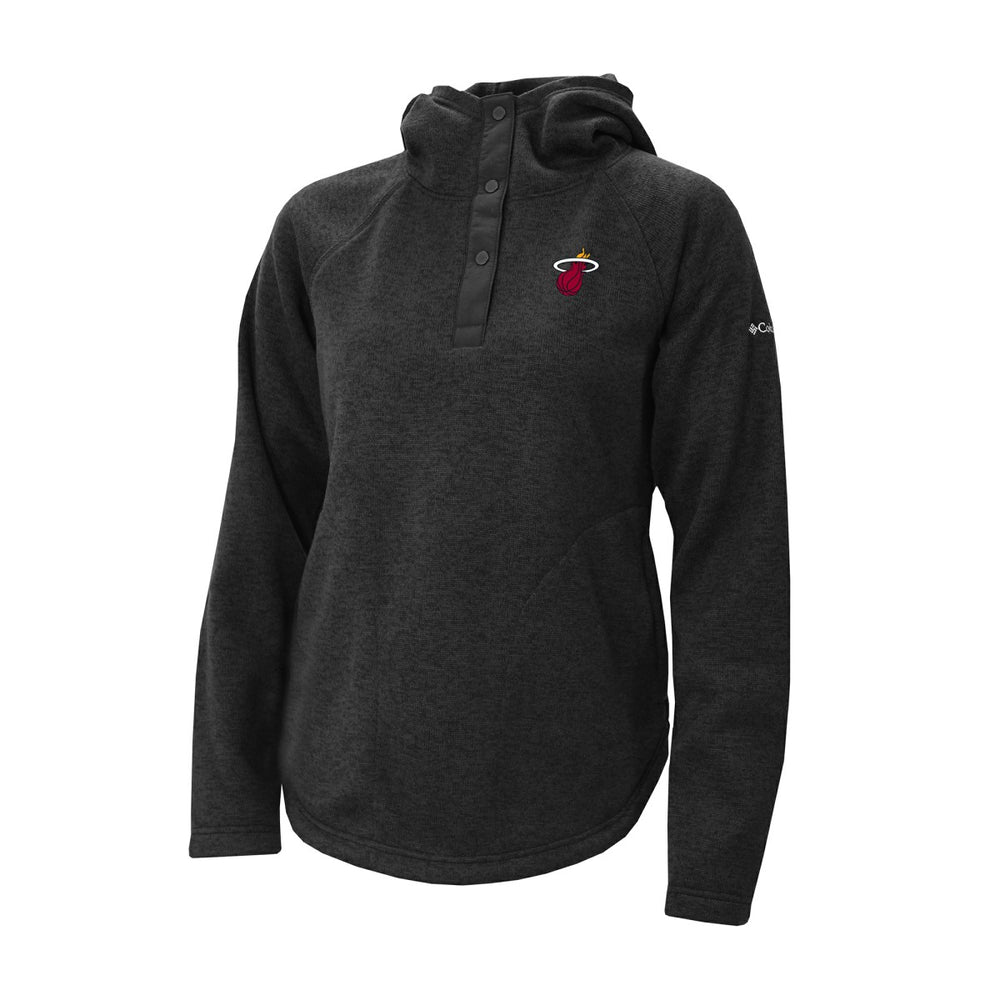 Miami Heat Women's Sweater Weather Quarter-Snap Hoodie - Black | Columbia for sale