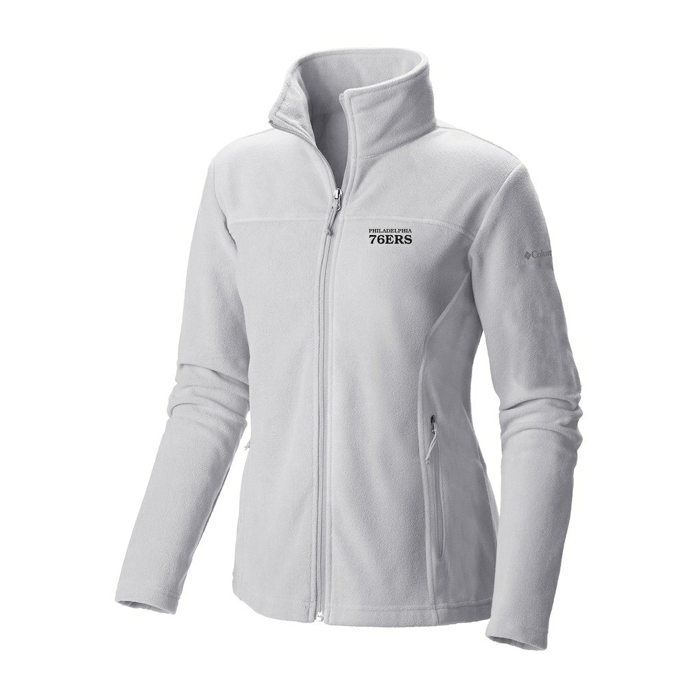 Philadelphia 76ers Women's Give & Go II Fleece Full-Zip Jacket - White | Columbia on sale