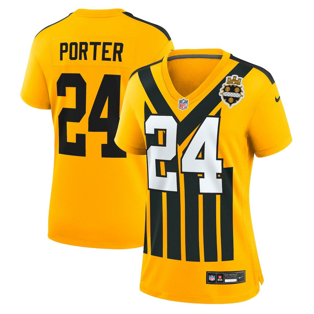 Joey Porter Jr. Pittsburgh Steelers Women's Alternate 1933 Throwback Game Jersey - Gold | Nike for sale