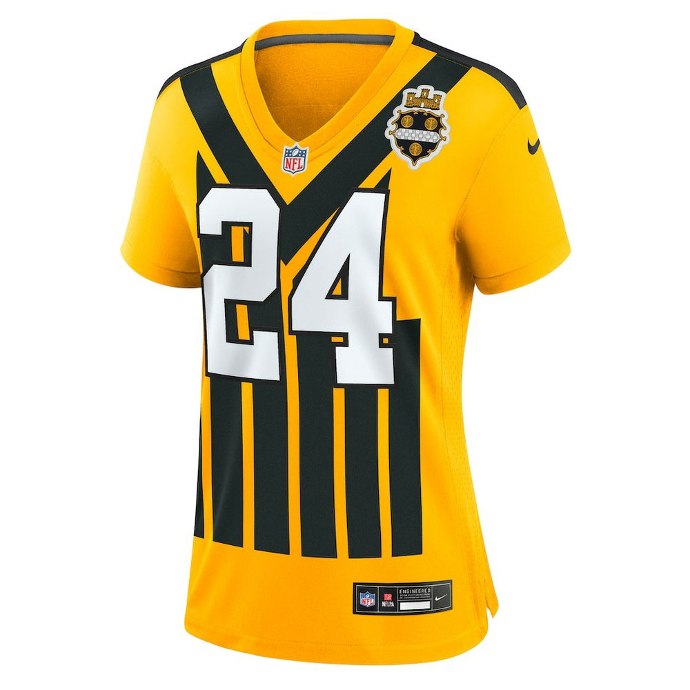 Joey Porter Jr. Pittsburgh Steelers Women's Alternate 1933 Throwback Game Jersey - Gold | Nike for sale