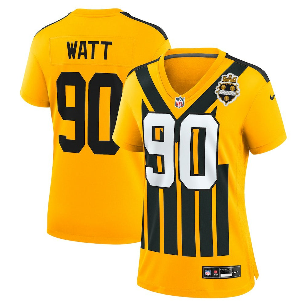 T.J. Watt Pittsburgh Steelers Women's Alternate 1933 Throwback Game Jersey - Gold | Nike for sale