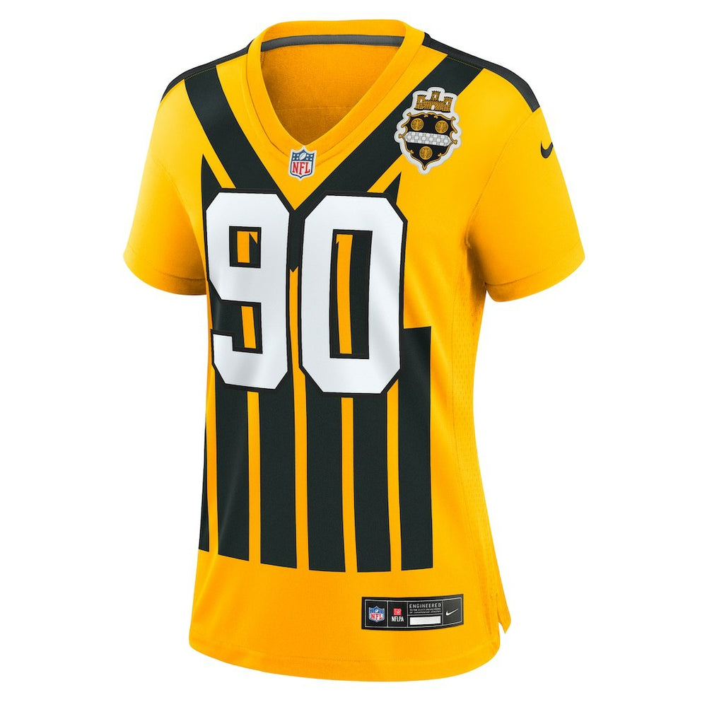 T.J. Watt Pittsburgh Steelers Women's Alternate 1933 Throwback Game Jersey - Gold | Nike for sale