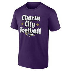Baltimore Ravens Charm City Football T-Shirt - Purple for sale