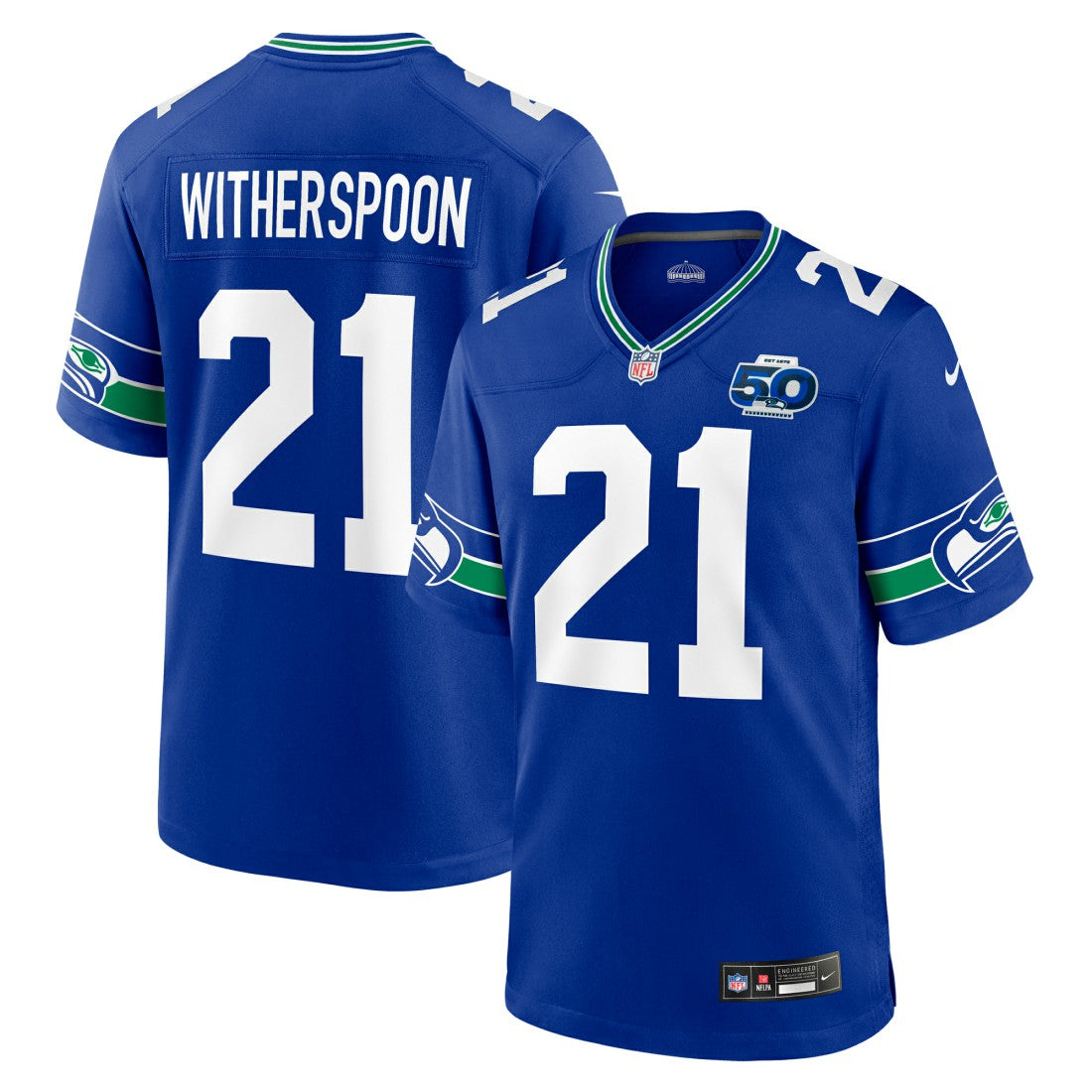 Devon Witherspoon Seattle Seahawks Alternate 50th Season Game Jersey - Royal | Nike cheap