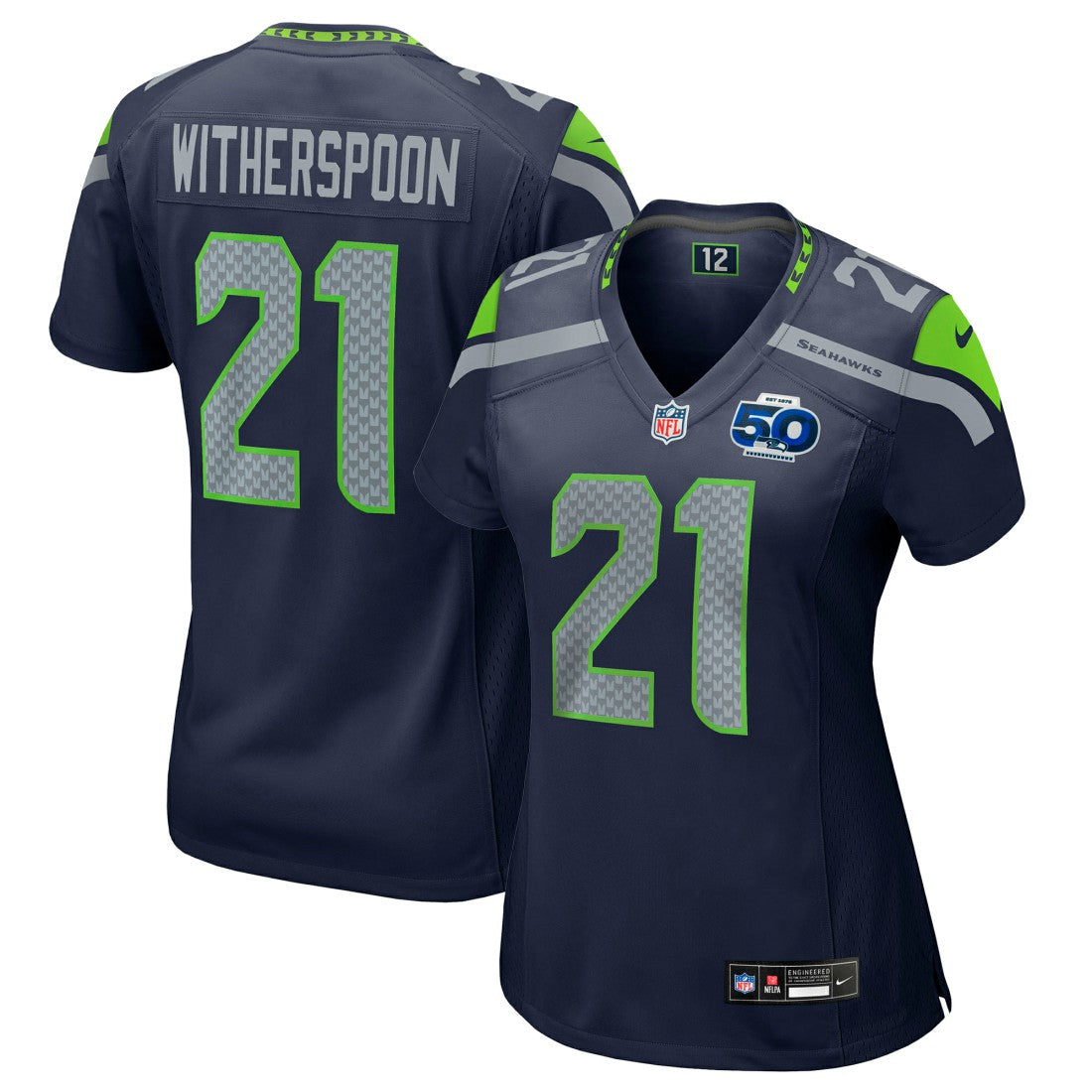 Devon Witherspoon Seattle Seahawks Women's Team 50th Season Game Jersey - College Navy | Nike for sale