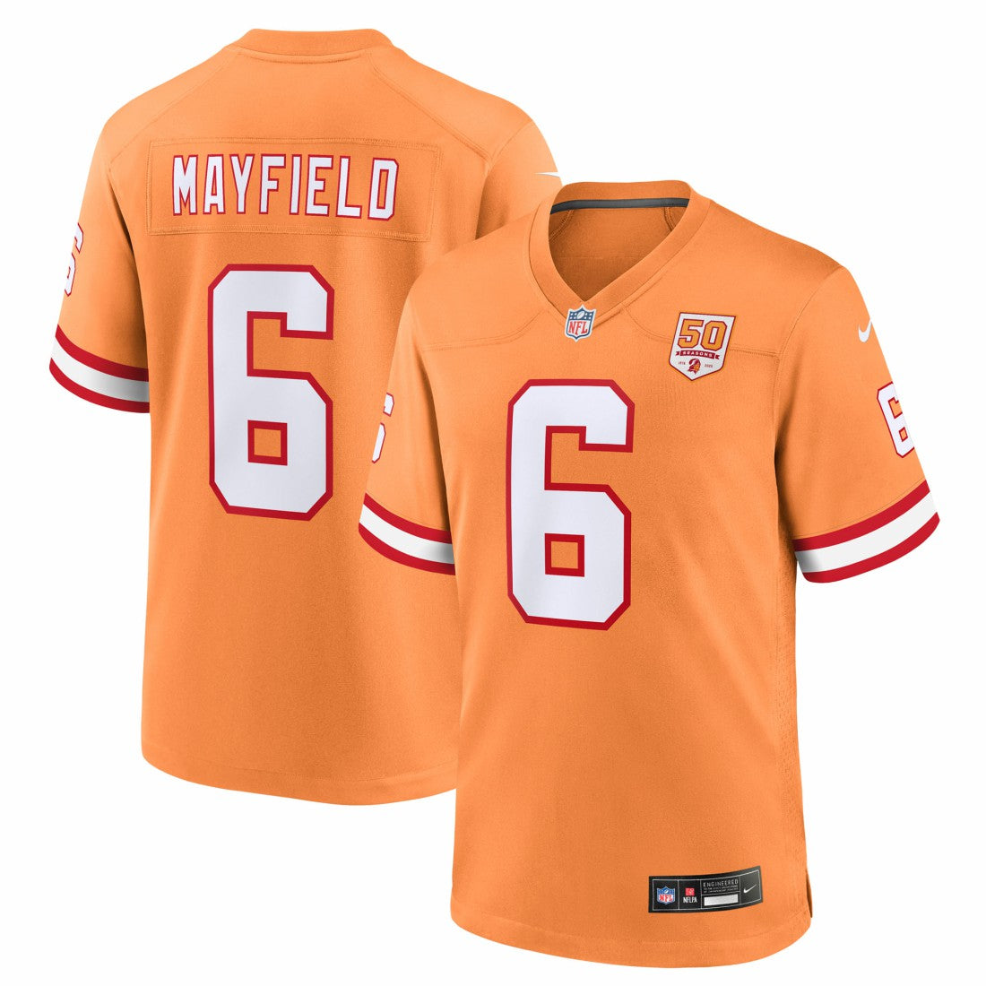 Baker Mayfield Tampa Bay Buccaneers 50th Season Game Jersey - Creamsicle | Nike outlet