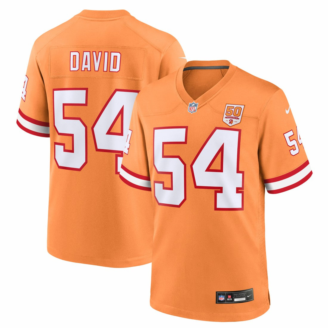 Lavonte David Tampa Bay Buccaneers 50th Season Game Jersey - Creamsicle | Nike discount