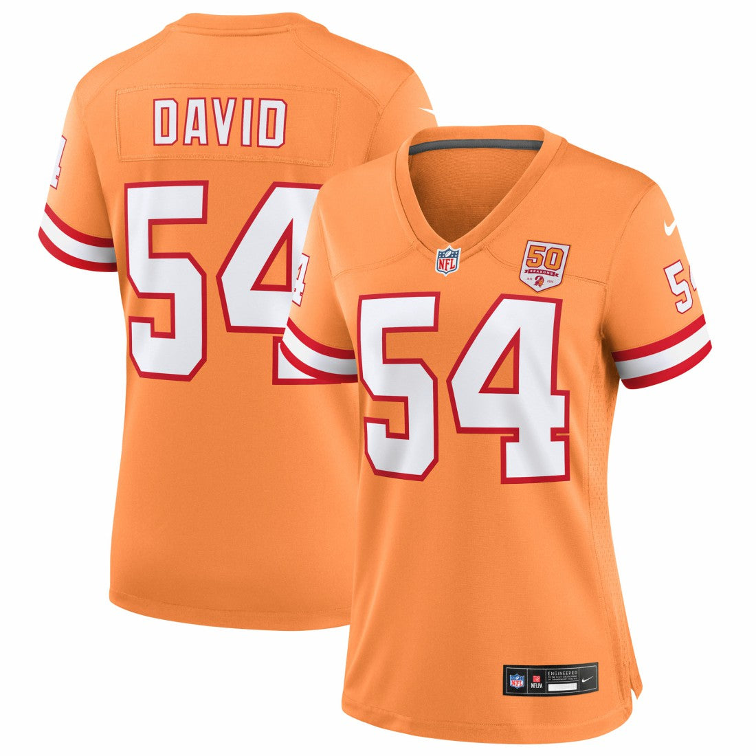 Lavonte David Tampa Bay Buccaneers Women's 50th Season Game Jersey - Creamsicle | Nike cheap