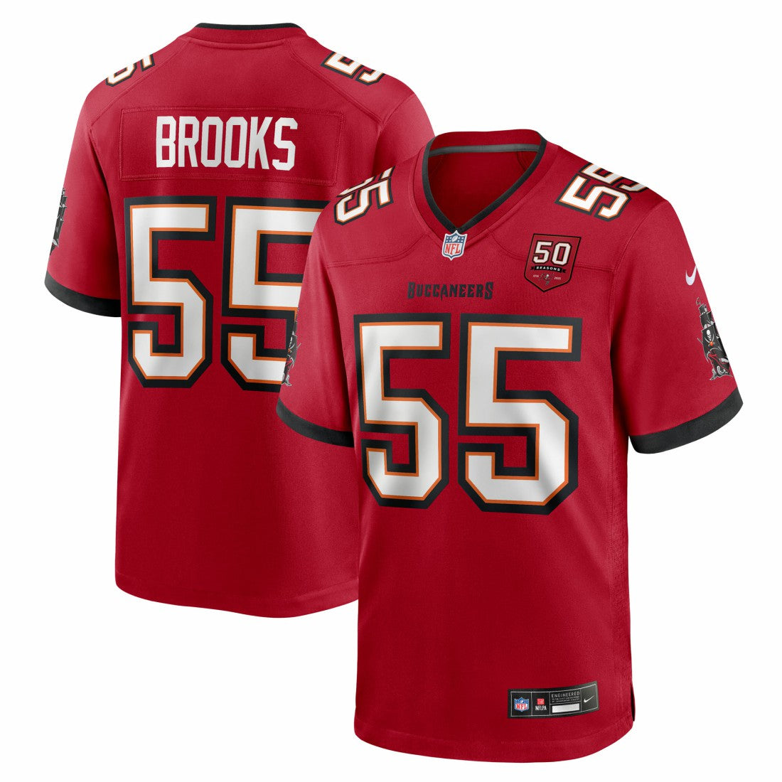 Derrick Brooks Tampa Bay Buccaneers 50th Season Team Game Jersey - Red | Nike on sale